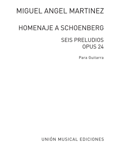 Homenaje a Schoenberg, op. 24 — Miguel Gomez-Martinez