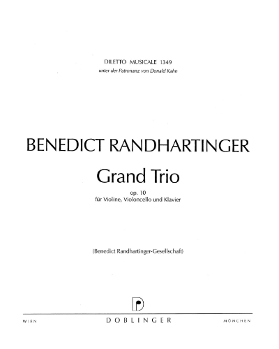 Grand Trio, op. 10 — Benedict Randhartinger