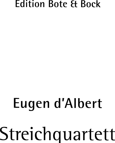 String Quartet No. 1 in A minor, op. 7 — Eugène Francis Charles d' Albert