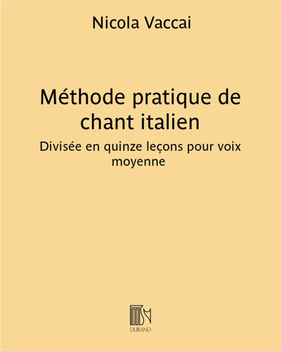 Méthode pratique de chant italien — Nicola Vaccai