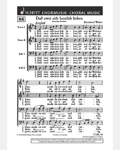 Dass zwei sich herzlich lieben — Bernhard Weber
