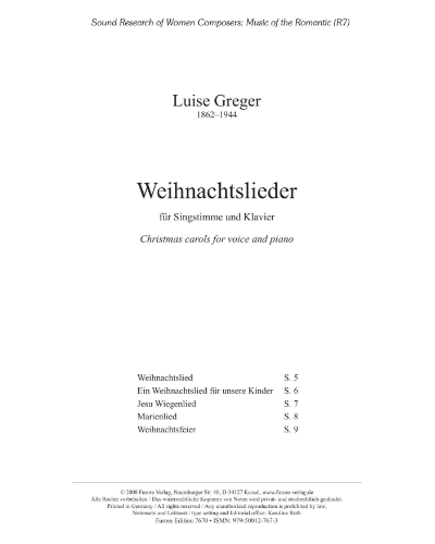 Christmas Carols — Luise Greger