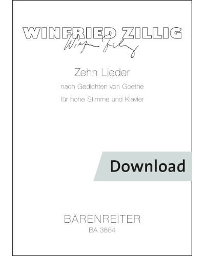 Zehn Lieder für hohe Stimme und Klavier — Winfried Zillig