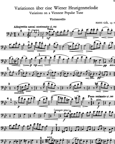Variations on a Popular Viennese Tune, op. 9 — Hans Gál