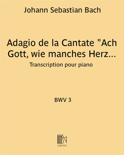 Adagio (from Cantata BWV 3, 'Ach Gott, wie manches Herzeleid') — 巴赫