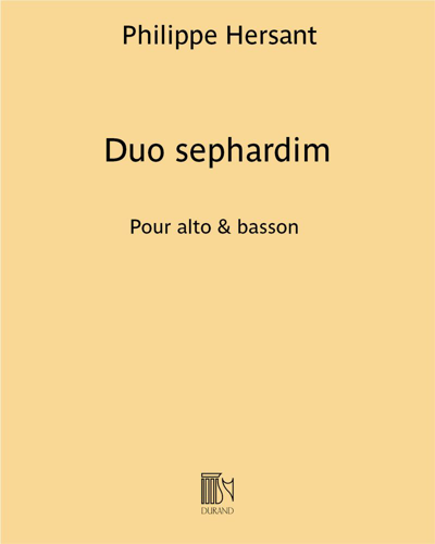 Duo sephardim — Philippe Hersant