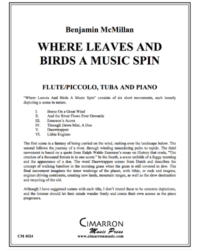 Where Leaves and Birds a Music Spin — Ben McMillan