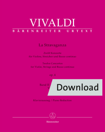 La Stravaganza for Violin, Strings and Basso continuo op. 4 — 维瓦尔第