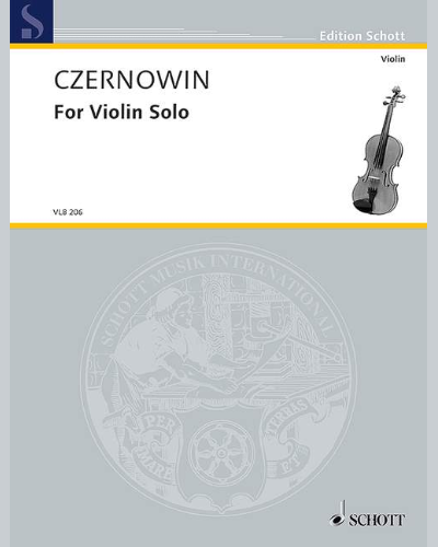 For Violin Solo — Chaya Czernowin