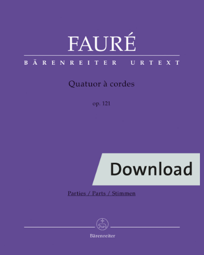 Quatuor à cordes / String Quartet op. 121 N 195 — 福雷