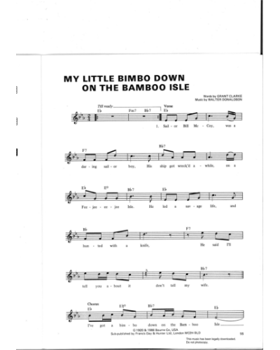 My Little Bimbo — Walter Donaldson