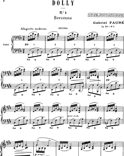 Berceuse, op. 56 No. 1 — 福雷
