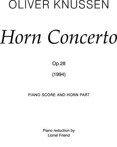 Horn Concerto, op. 28 — 奥利弗·努森
