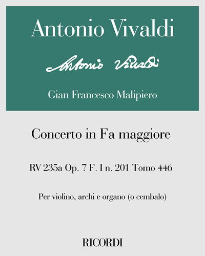 Concerto in F major, op. 7, RV 235a, F. I n. 201, Tomo 446 — 维瓦尔第