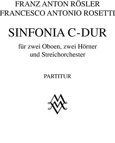 Symphony in C major, op. 3 no. 1 — Franz Anton Rösler