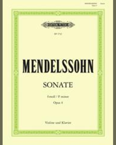 Violin Sonata in F minor Op.4 — Arnold Mendelssohn