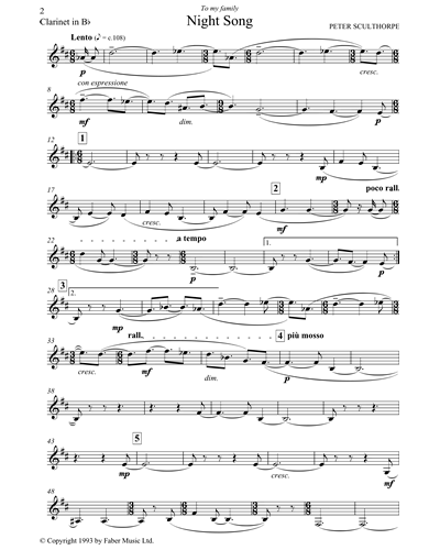 Night Song, op. 227 — Peter Sculthorpe
