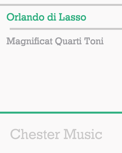 Magnificat Quarti Toni — 拉索