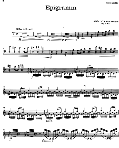 Epigramm, op. 89a — Armin Kaufmann