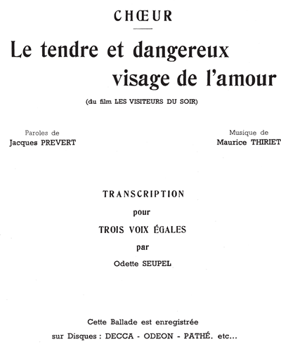 The Tender and Dangerous Face of Love (from 'The Devil's Envoys') — Maurice Thiriet