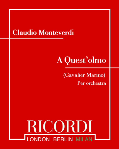 A Quest’olmo (Cavalier Marino) — 蒙特威尔第