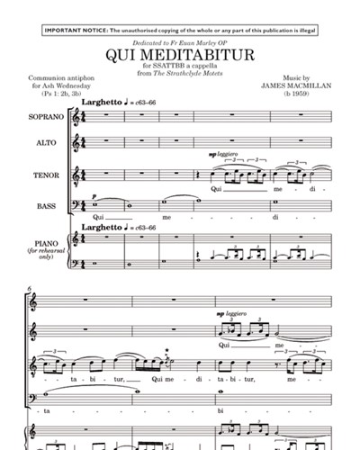 Qui Meditabitur (from 'The Strathclyde Motets') — 詹姆斯·麦克米伦