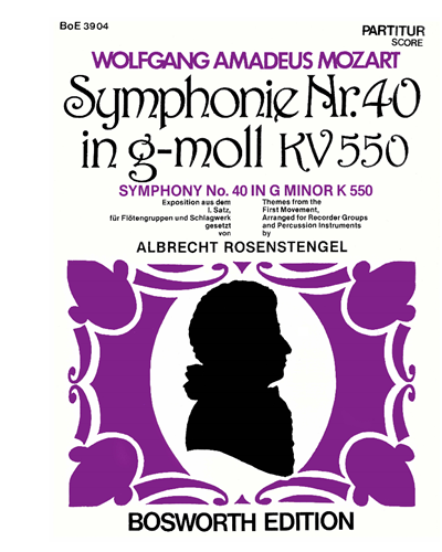 Symphony No. 40 in G minor, K. 550 (Arranged for Recorder Groups) — 莫扎特