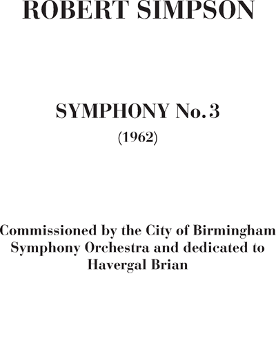 Symphony No. 3 — Robert Simpson