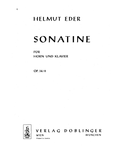 Sonatine, op. 34/6 — Helmut Eder