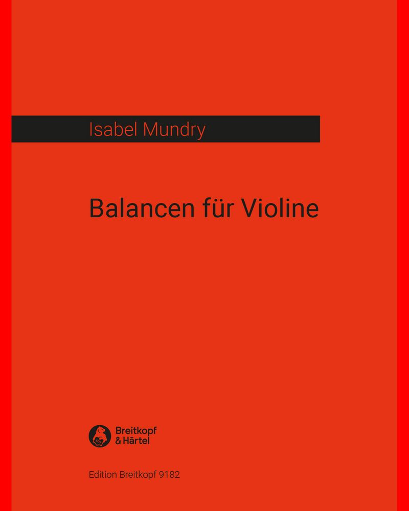 Balancen für Violine — Isabel Mundry