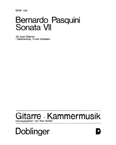 Sonata No. 7 in F Major — Bernardo Pasquini