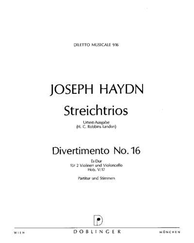 Divertimento No. 16, Hob. V:17 — 海顿