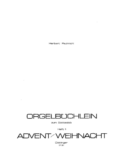Organ Booklet for God's Praise, Vol. 1 — Herbert Paulmichl