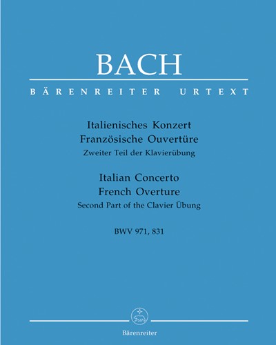 Italian Concerto & French Overture, BWV 971, BWV 831 — 巴赫