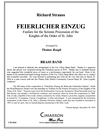 Feierlicher Einzug — 理查德·施特劳斯