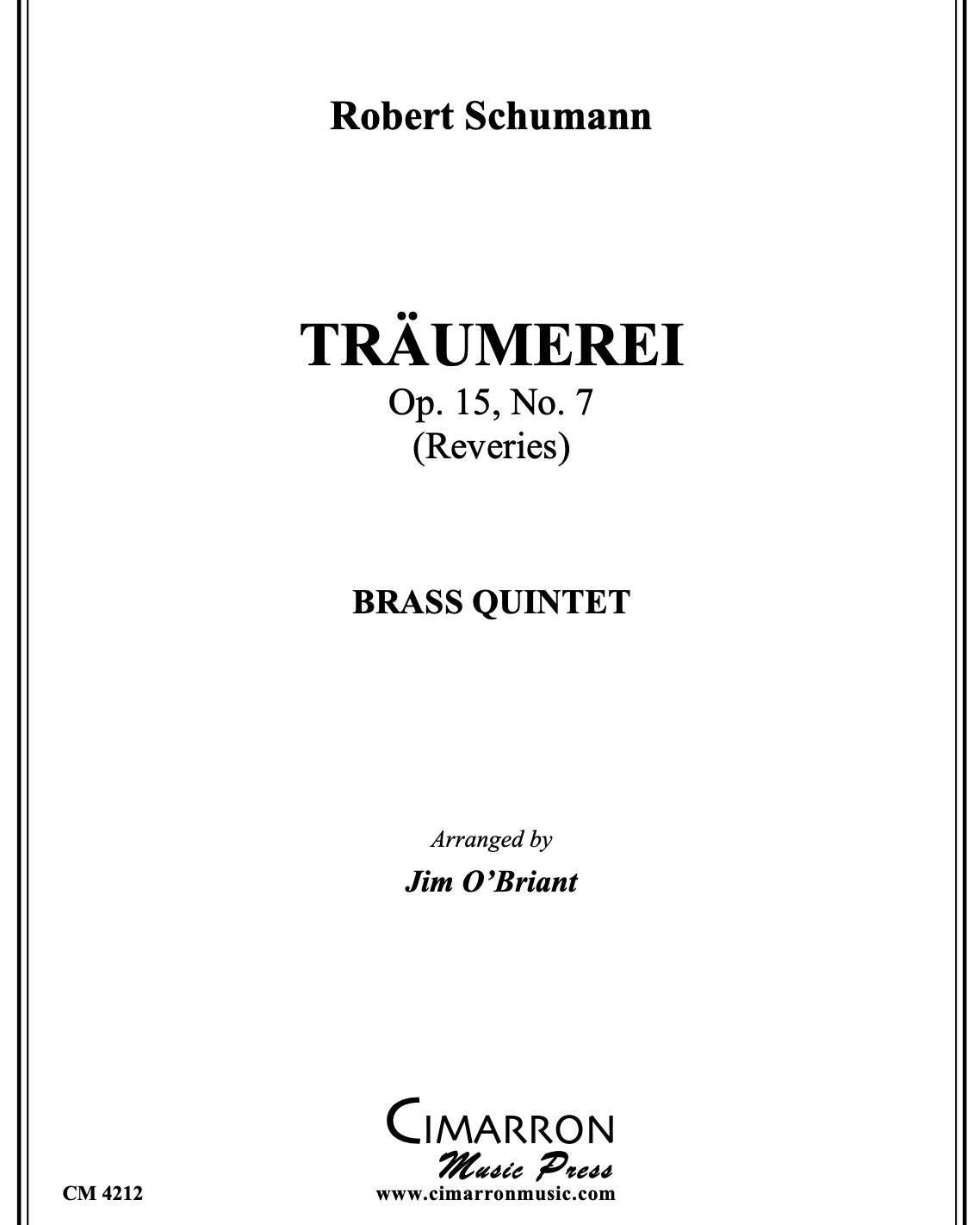Traumerei, op. 15 No. 7 — 舒曼