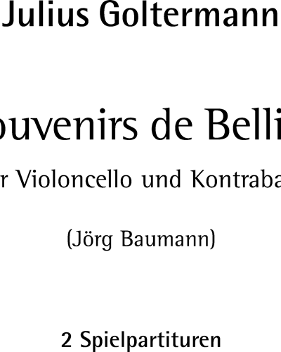 Souvenirs de Bellini — Julius Goltermann