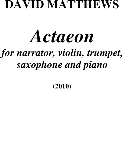Actaeon — David Matthews