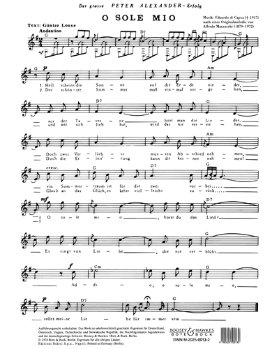 O sole mio — 爱德华多·迪·卡普阿