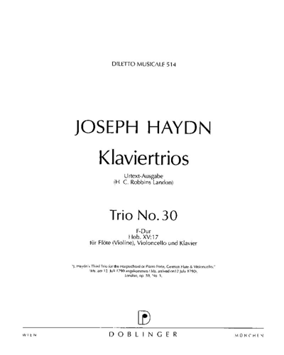 Piano Trio No. 30 in F major, Hob. XV:17 — 海顿