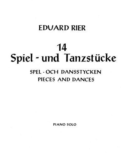 14 Spiel- und Tanzstücke — Eduard Rier