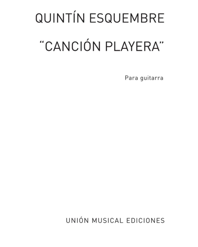 Canción playera — Quintín Esquembre