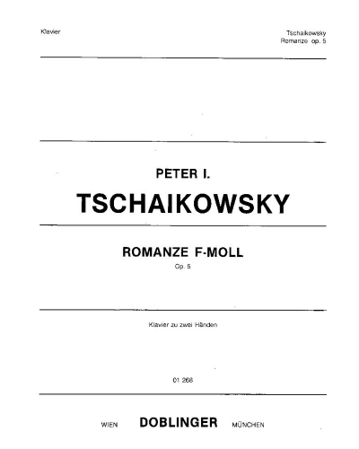 Romance in F minor, op. 5 — Pyotr Ilyich Tchaikovsky