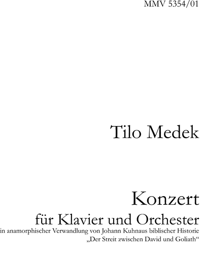 Konzert für Klavier und Orchester — Tilo Medek