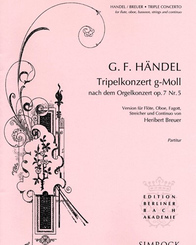 Triple Concerto in G minor (After the 'Organ Concerto, op. 7') — 亨德尔