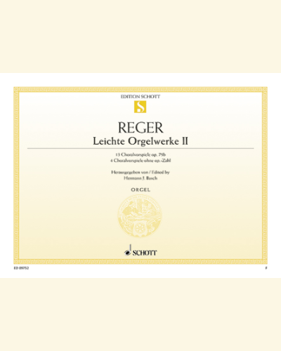 Easy Organ Pieces — Max Reger