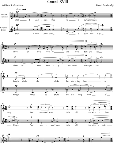 Sonnet XVIII — Simon Bainbridge