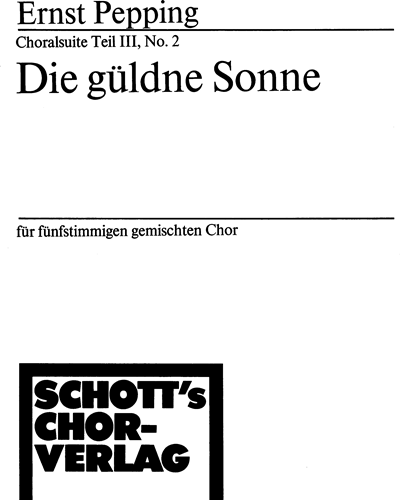 Choralsuite Teil III — Ernst Pepping