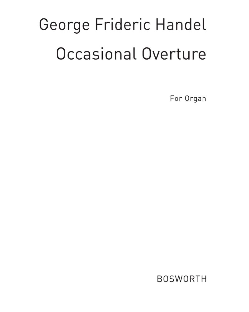Occasional Overture, HWV 62 — 亨德尔