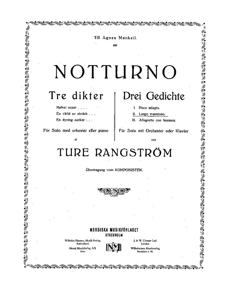 Notturno, II — Ture Rangström